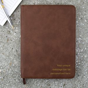 Any Message Brown Personalised Compendium