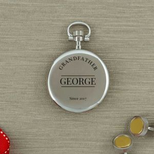 Personalised Silver Skeleton Faced Pocket Watch