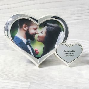 Personalised Hearts Photograph Frame