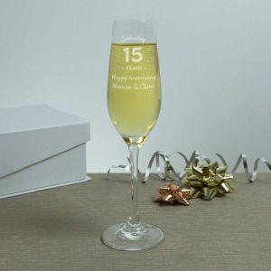 Wedding Anniversary Personalised Champagne Flutes