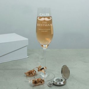 The Best Man Personalised Crystal Flute