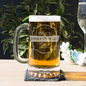 Glass Tankard For The Father Of The Bride