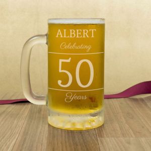 Classic Birthday Personalised Glass Tankard