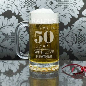 Birthday Personalised Beer Tankard 500ml