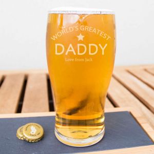 Daddy's Personalised Beer Glass 570ml