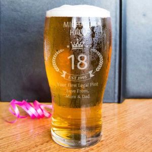 Personalised Birthday Beer Pint Glass