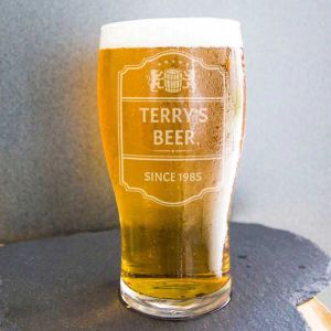 570ml Engraved Pint Glass Whose Beer