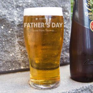 Personalised Father's Day Beer Glass