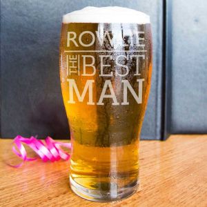 Your Best Man Beer Glass