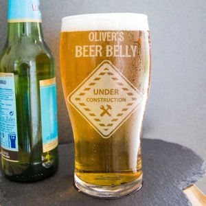 Under Construction Beer Glass