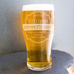 Bride's Father Beer Glass