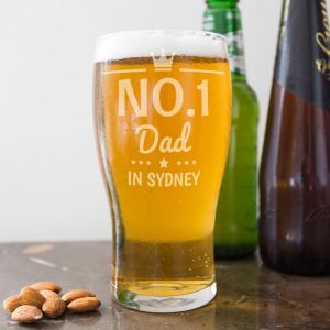 No.1 Dad Beer Glass