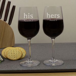 His & Hers Wine Glasses