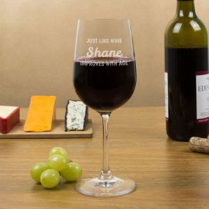 Better With Age Personalised Wine Glasses