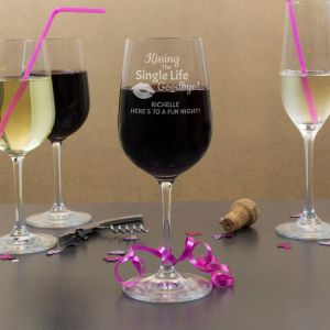 Goodbye Single Life Wine Glasses