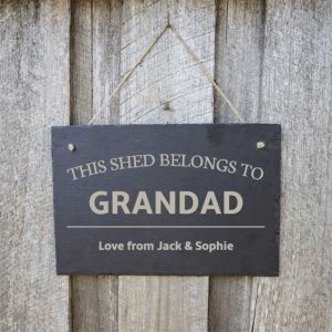 This Shed Belongs Personalised Slate Sign