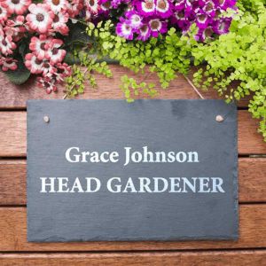 Personalised Head Gardener Slate Sign