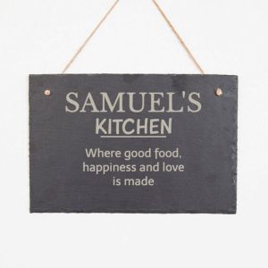 Their Kitchen Personalised Slate Sign