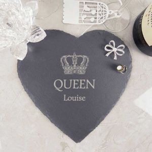 Personalised Royal Heart Slate
