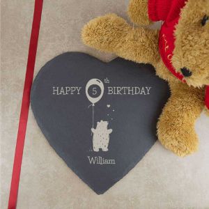 Birthday Bear Personalised Slate