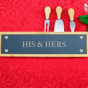 His & Hers Slate Serving board