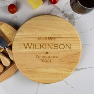Couples Personalised Cheese Board Set