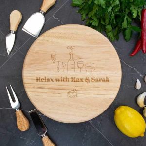Paired Wooden Cheese Board Set