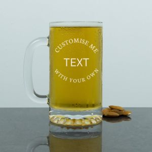Custom glass beer mug