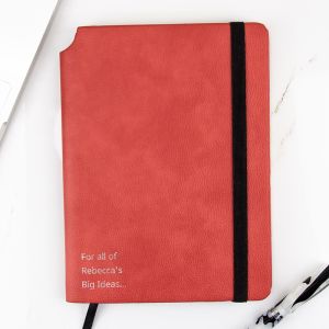 Any Message Red Personalised Notebook