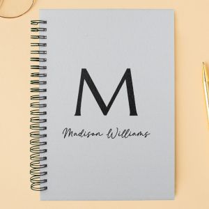 Monogrammed initial and name A5 notebook