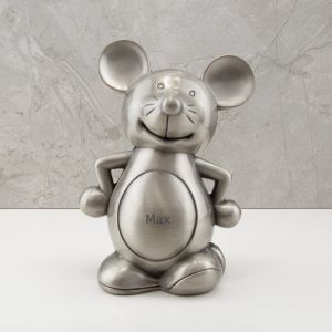 pewter mouse money box