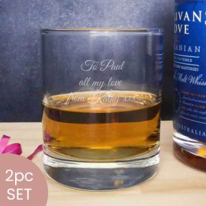 Personalised message classic engraved whisky tumbler
