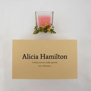 Intricate Personalised Pink Candle
