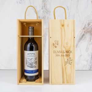 Floral Couples Personalised Wine Box