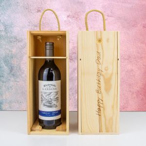 Personalised Message Wood Wine Box