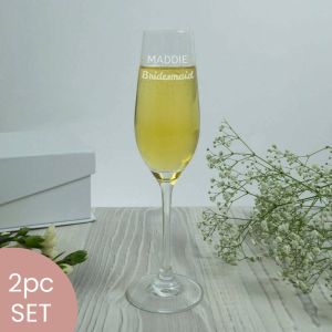 Personalised Occasion Crystal Flutes