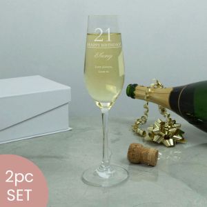 Personalised Birthday Champagne Flute