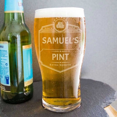 fathers day gifts - personalised pint glass